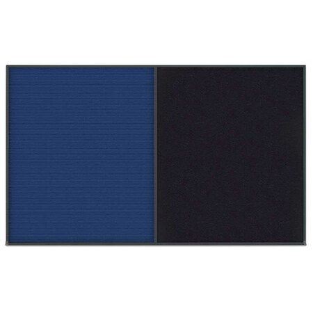 United Visual Products Double Door Radius Corkboard, 60"x36", Hea, UV7014RC-SATIN-CLOUD UV7014RC-SATIN-CLOUD